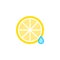 Lemon and juice drop flat icon