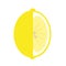 Lemon juicy fresh fruit flat icon, vector sign