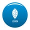 Lemon leaf icon blue