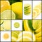 Lemon and lime collage