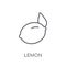 Lemon linear icon. Modern outline Lemon logo concept on white ba