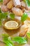 Lemon madeleines with tea