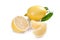 Lemon over white background