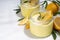 Lemon panna cotta dessert