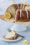 Lemon poppyseed bundt cake.