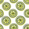 Lemon seamless pattern. Hand drawn fresh fruit. Vector sketch background. Color doodle wallpaper. Exotic yellow tropical print