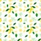 Lemon seamless pattern. Lemons cocktail citrus fruit texture summer yellow fresh repeating vector background