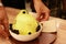 Lemon Shaved ice with Boba