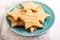 Lemon shortbread stars