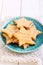 Lemon shortbread stars