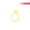 Lemon simple line icon in color. Outline lemon vector icon.