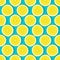 Lemon slices blue background seamless pattern