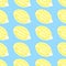 Lemon slices seamless pattern. Watercolor citrus illustration. Suitable for curtains, wallpaper, fabrics, wrapping paper