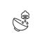 Lemon squeeze line icon