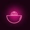 lemon Squeezer neon icon. Elements of Kitchen set. Simple icon for websites, web design, mobile app, info graphics