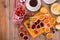 Lemon and straberry tartlets.