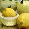 Lemon tea serving traditional antique still life detail