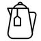 Lemon teapot glass single isolated icon with outline style