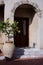 Lemon tree in doorway - Mediterranean scene