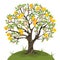 Lemon tree isolate on a white background. Vector graphics