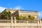 Lemon trees on historical balcony on Piazza Duomo Square in Syracuse, Sicily, Italy. The main square is located on famous Ortigia