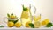 Lemon Water Jug With Lemon Pieces - Photostock