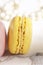 Lemon yellow macaroon, colorful