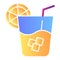Lemonade flat icon. Cold drink color icons in trendy flat style. Glass of juice gradient style design, designed for web