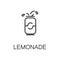 Lemonade flat icon or logo for web design.
