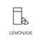 Lemonade flat icon or logo for web design.
