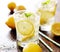 Lemonade in a glass with mint garnish