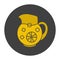 Lemonade jug glyph color icon