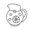 Lemonade jug linear icon