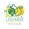 Lemonade original design logo, natural healthy product badge, fresh beverage hand drawn vector Illustration