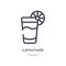 lemonade outline icon. isolated line vector illustration from travel 2 collection. editable thin stroke lemonade icon on white