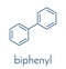 Lemonene biphenyl, diphenyl preservative molecule. Skeletal formula.