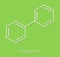 Lemonene biphenyl, diphenyl preservative molecule. Skeletal formula.