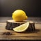 Lemons Arranged Artfully on Wood