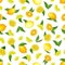 Lemons in color vector pattern.