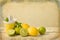 Lemons on grunge background