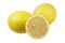 Lemons isolated on a white background with copy space