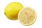 Lemons isolated on a white background with copy space