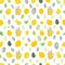 Lemons, leaves and lemonade. Summer time background