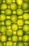 Lemons regular ordered pile background. Macro