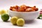Lemons served with spicy lime pickle