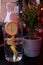 Lemons in a water pitcher at a restaurant in Kaunas, Lithuania