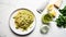 Lemony Bliss Pasta: A Vibrant Delight of Linguine with Zesty Lemon Pesto, Bursting with Fresh Flavors