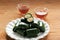 Lemper is Indonesian Traditional Dish Made from Glutinous or Sticky Rice, Steamed with Coconut Milk, with Chicken Floss Inside