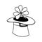 Lemprechaun tophat with clovers leafs