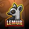 Lemur mascot esport logo design